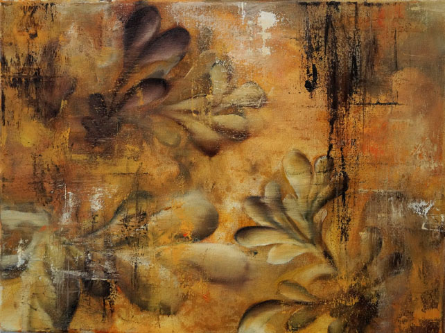 Ohne Titel <br><em> Acryl, Öl auf Leinwand <br> 30 × 40 cm</em>