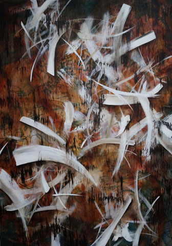 Bumerang <br><em> Acryl auf Leinwand <br> 120 × 190 cm</em>