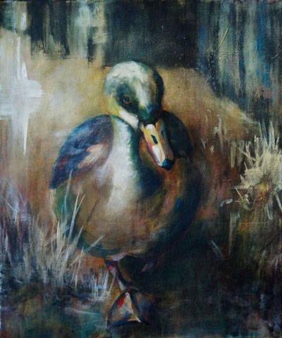 Ohne Titel <br><em> Acryl auf Leinwand <br> 50 × 60 cm</em>