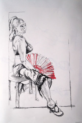 Ohne Titel <br><em> Graphit auf Papier <br> 42 × 59 cm</em>